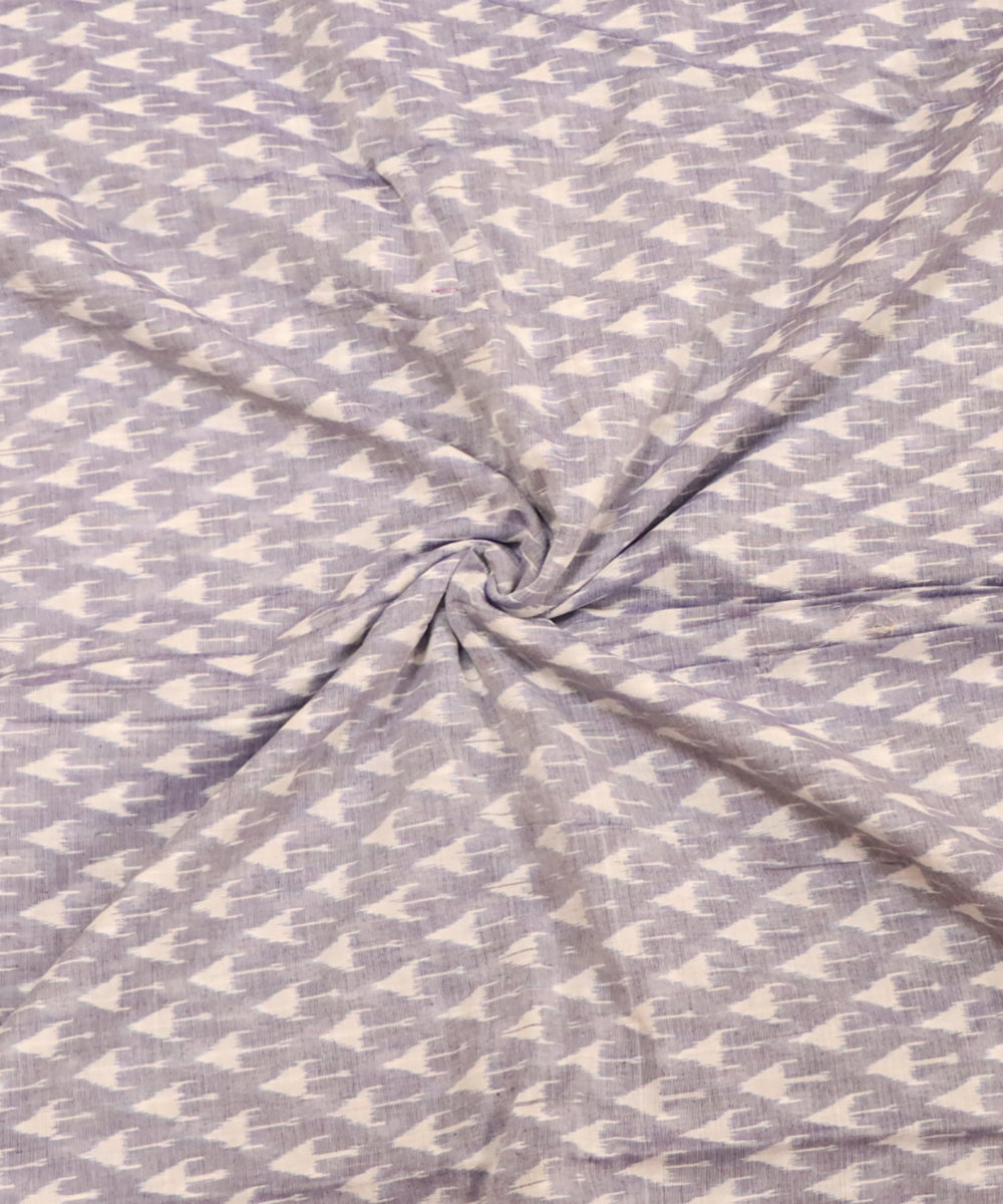 Grey purple cotton handloom sambalpuri fabric