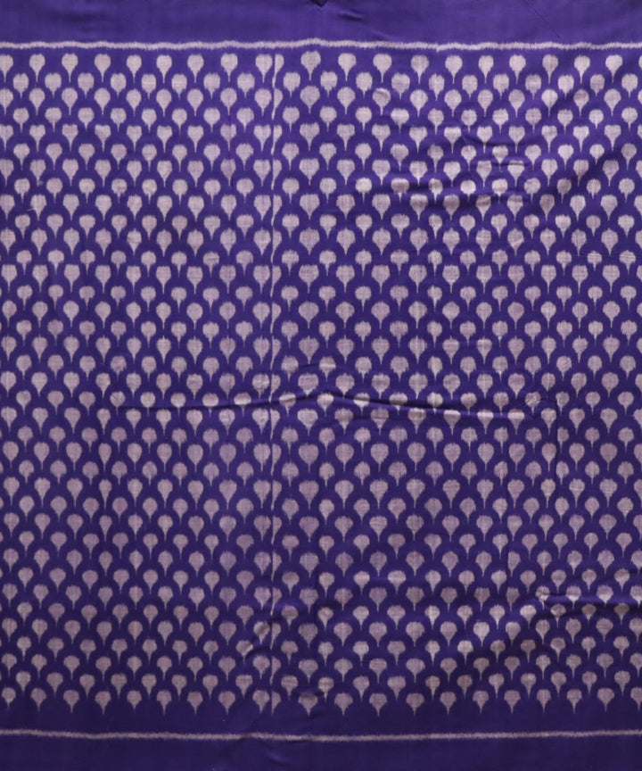 Navy blue gray cotton handloom sambalpuri fabric