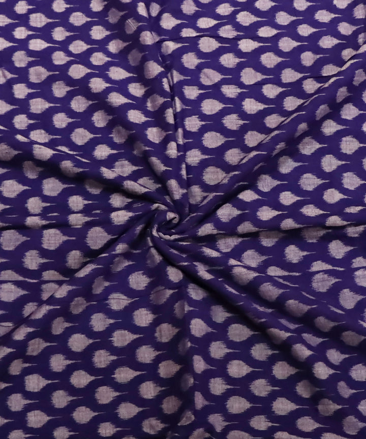 Navy blue gray cotton handloom sambalpuri fabric