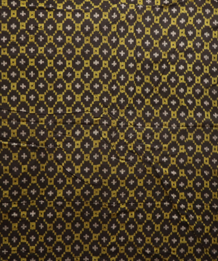 Black yellow &amp; gray cotton handloom sambalpuri fabric
