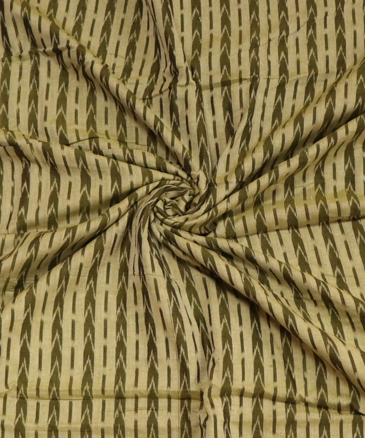 Lime green green cotton handloom sambalpuri fabric
