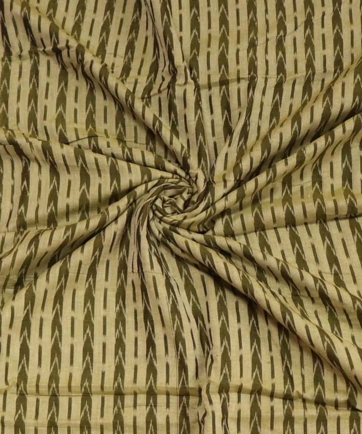 Lime green green cotton handloom sambalpuri fabric