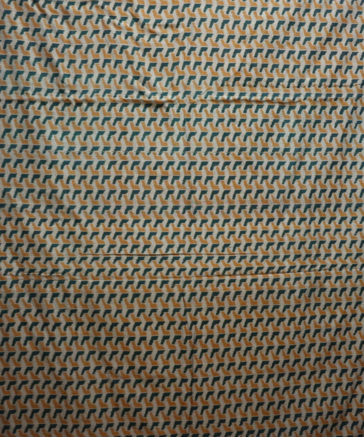 Grey dark cyan cotton handloom sambalpuri fabric