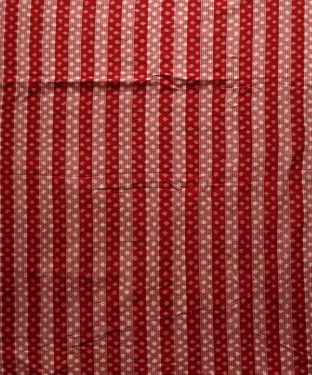 Multicolor dark red cotton handloom sambalpuri fabric