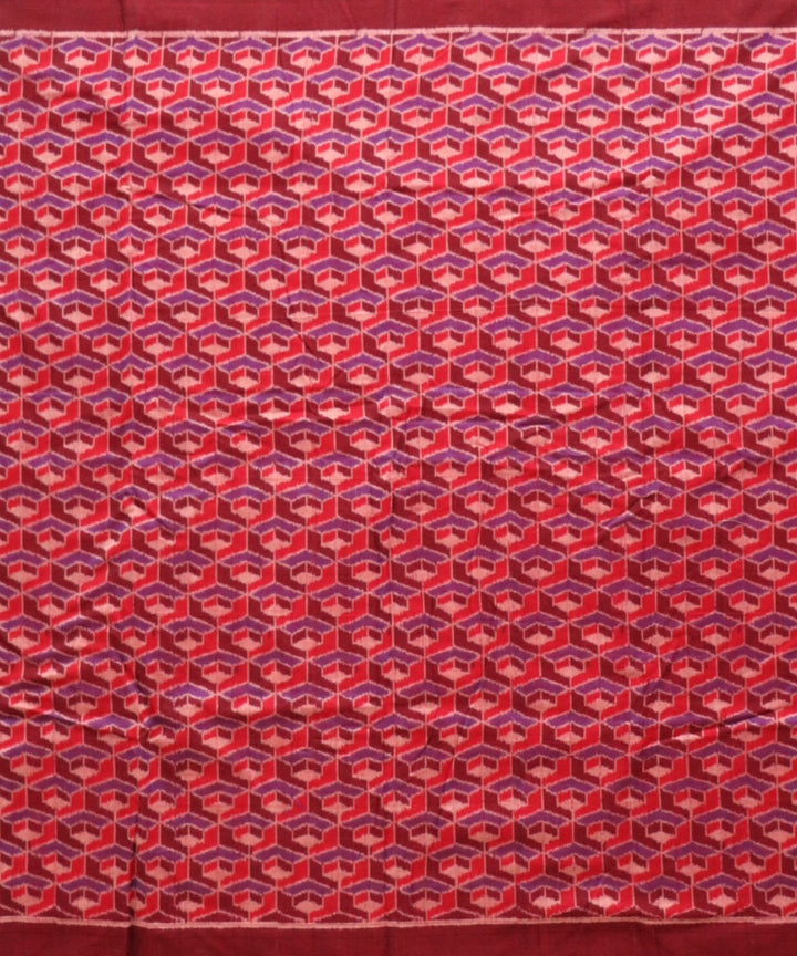Multicolor claret cotton handloom sambalpuri fabric