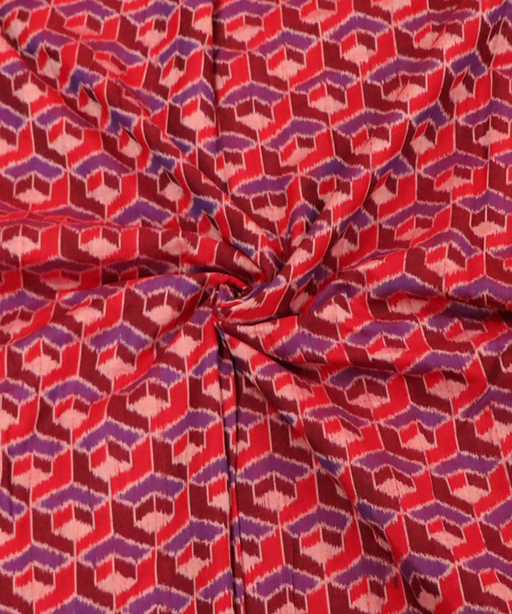 Multicolor claret cotton handloom sambalpuri fabric