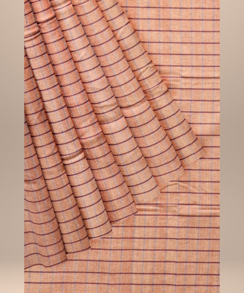 Beige multicolour cotton handloom sambalpuri fabric