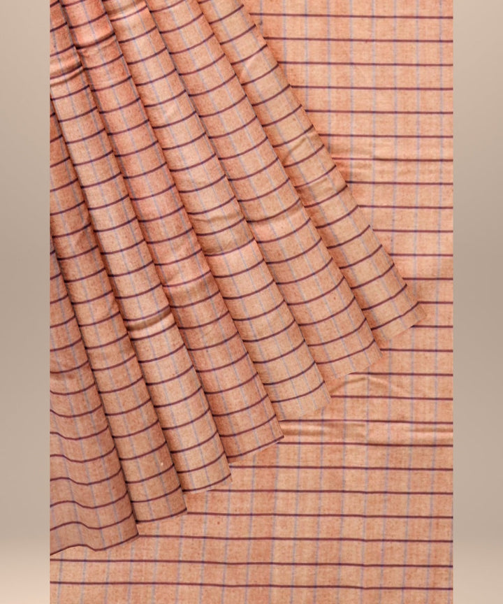 Beige multicolour cotton handloom sambalpuri fabric