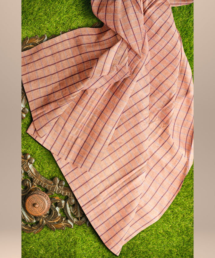 Beige multicolour cotton handloom sambalpuri fabric