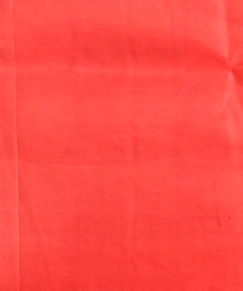Multicolor red silk hand painted saree