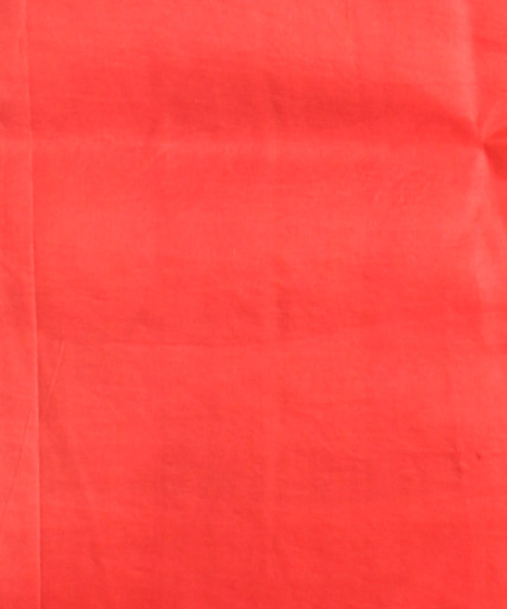 Multicolor red silk hand painted saree