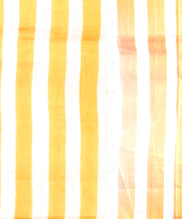 Orange silk handloom batik print saree