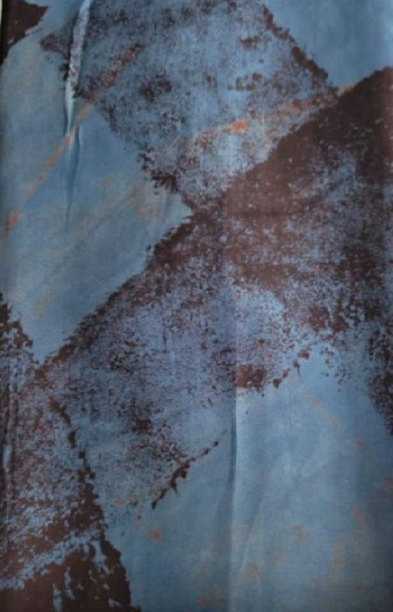 Indigo black modal silk fabric