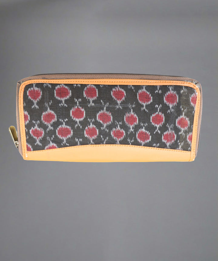 Black Maroon Handmade Cotton Purse
