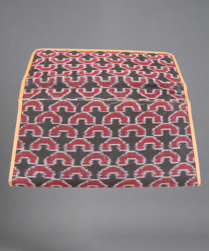 Maroon Black Handmade Cotton Purse