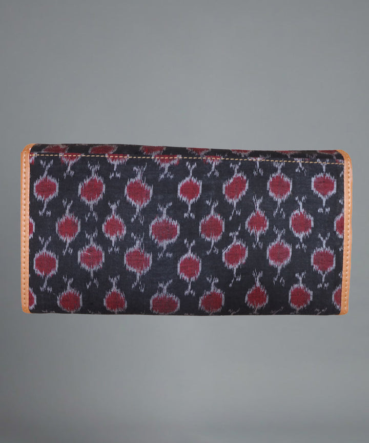 Handmade Black Maroon Cotton Purse