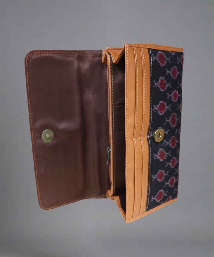 Handmade Black Maroon Cotton Purse