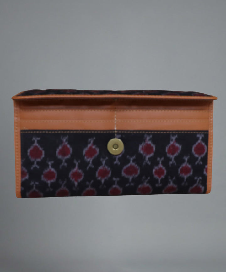 Handmade Black Maroon Cotton Purse