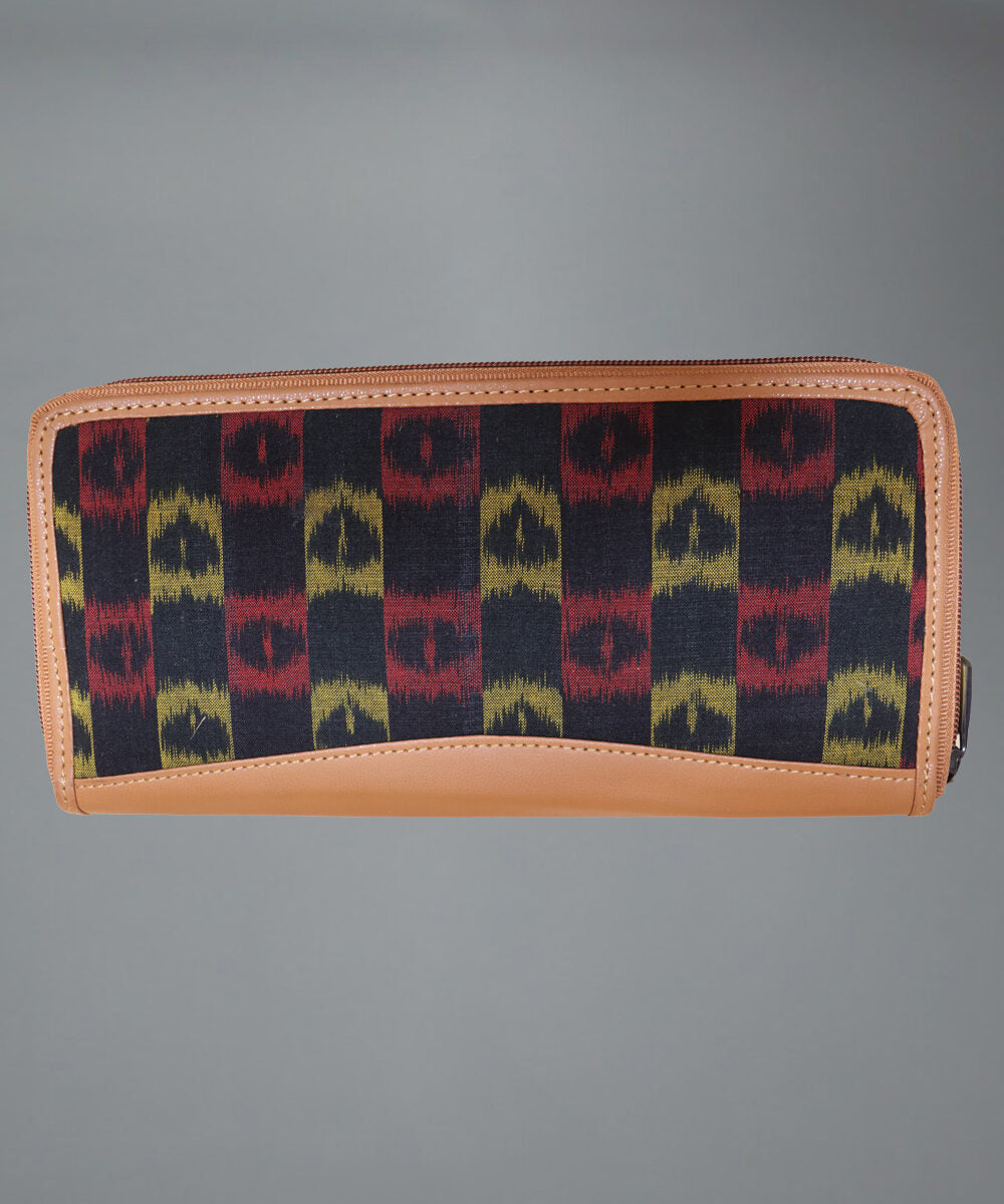 Handmade Cotton Purse Black Maroon