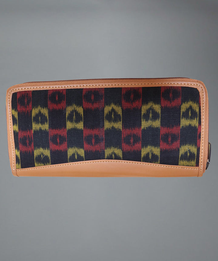 Handmade Cotton Purse Black Maroon