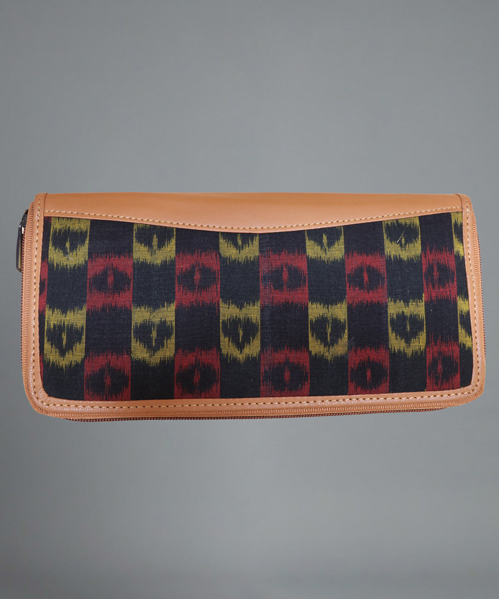Handmade Cotton Purse Black Maroon