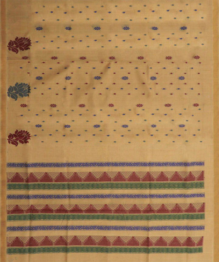 Camel brown red handwoven rajahmundry cotton saree