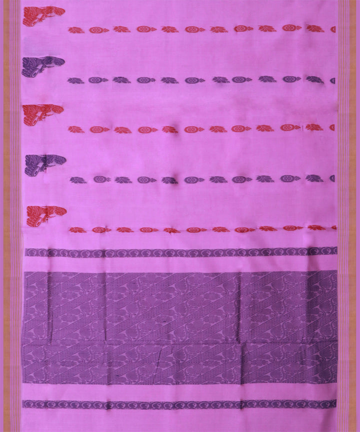 Violet blue cotton handwoven rajahmundry saree