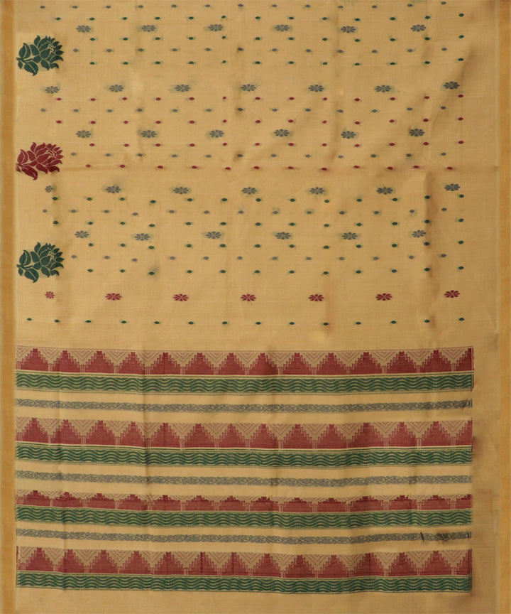 Camel brown red cotton handwoven rajahmundry saree