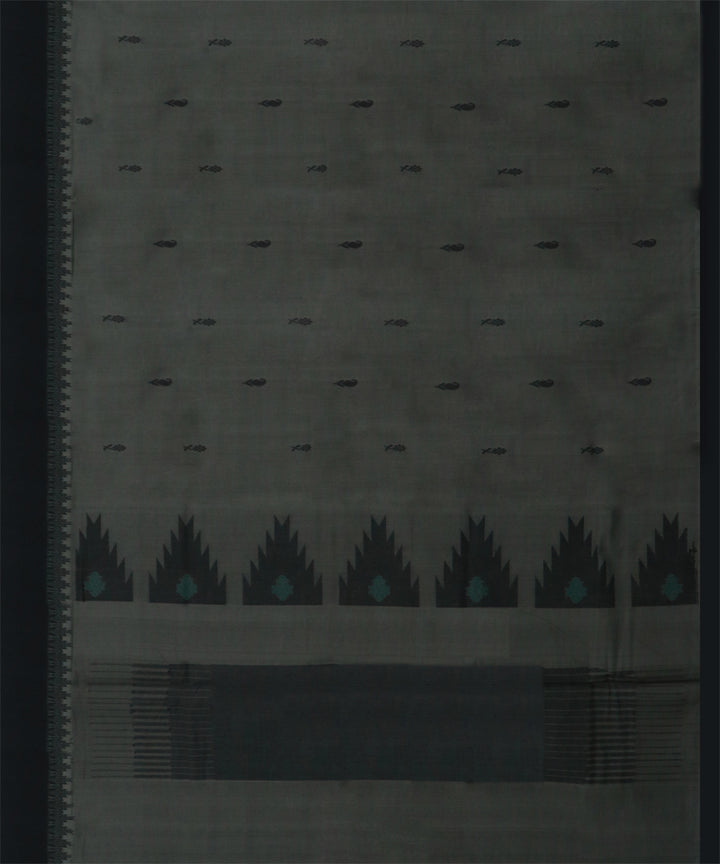 Black grey cotton handwoven rajahmundry saree