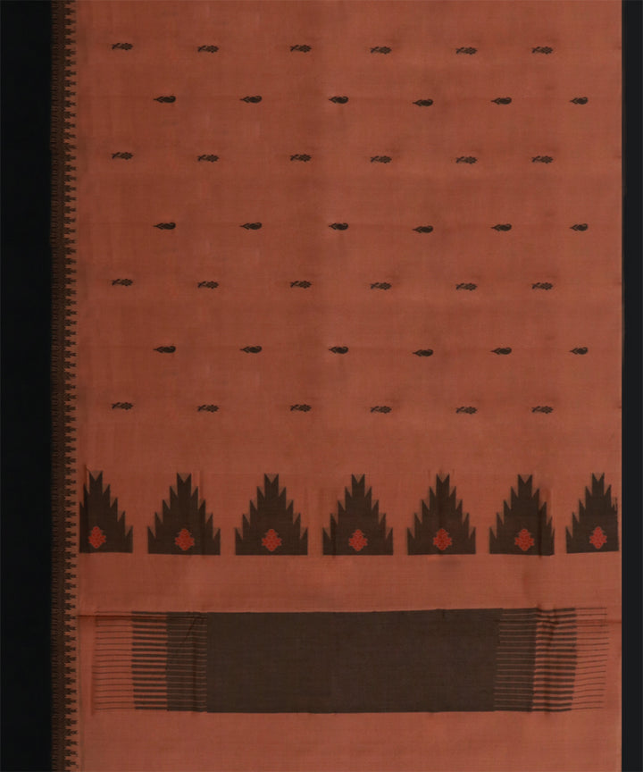 Brown grey cotton handwoven rajahmundry saree