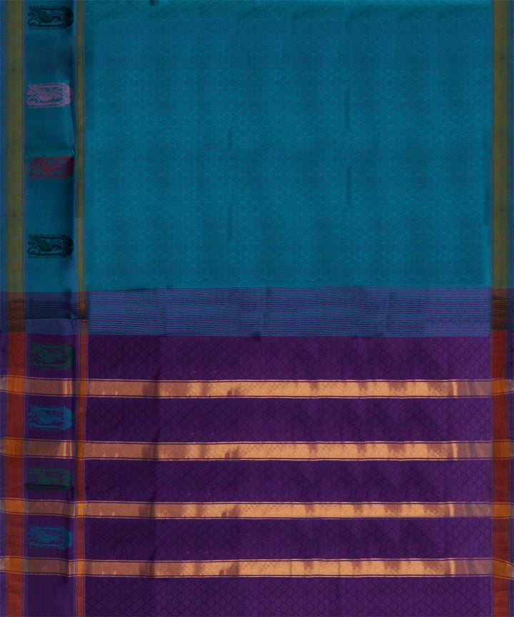 Blue sky blue handwoven cotton rajahmundry saree