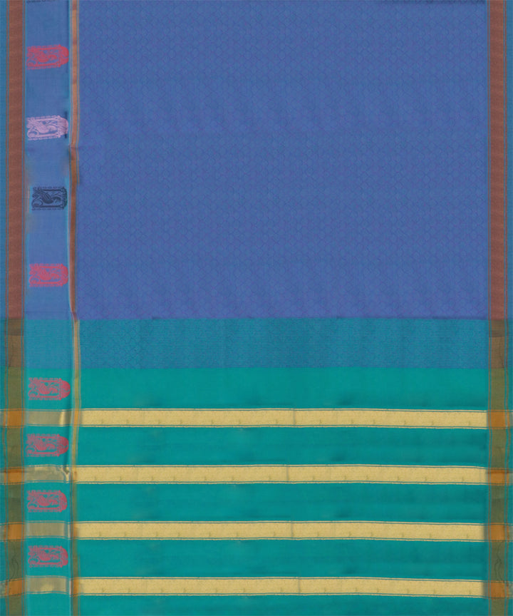 Blue sky blue cotton handwoven rajahmundry saree