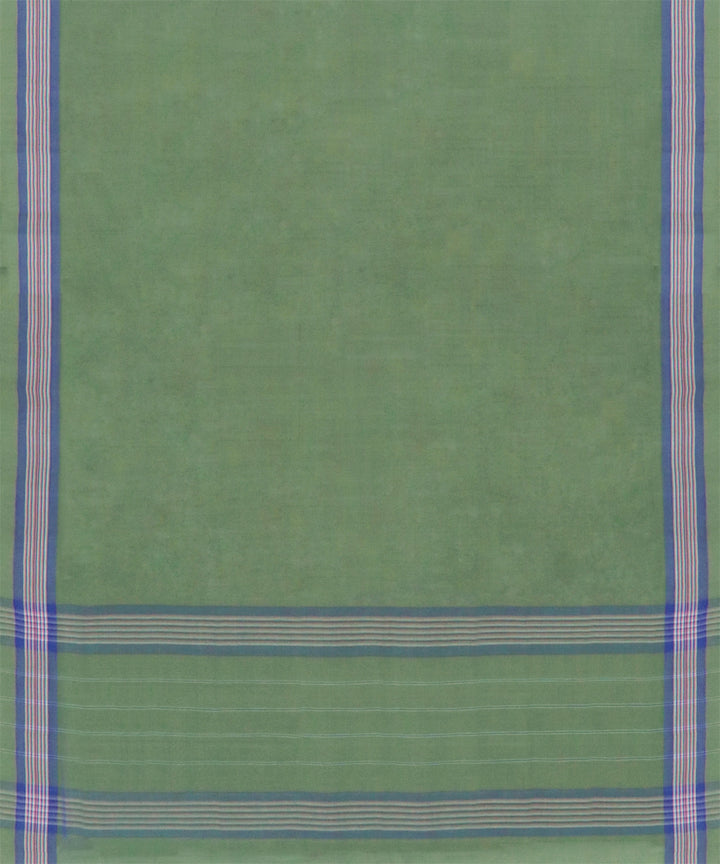 Light green blue cotton handwoven angara saree
