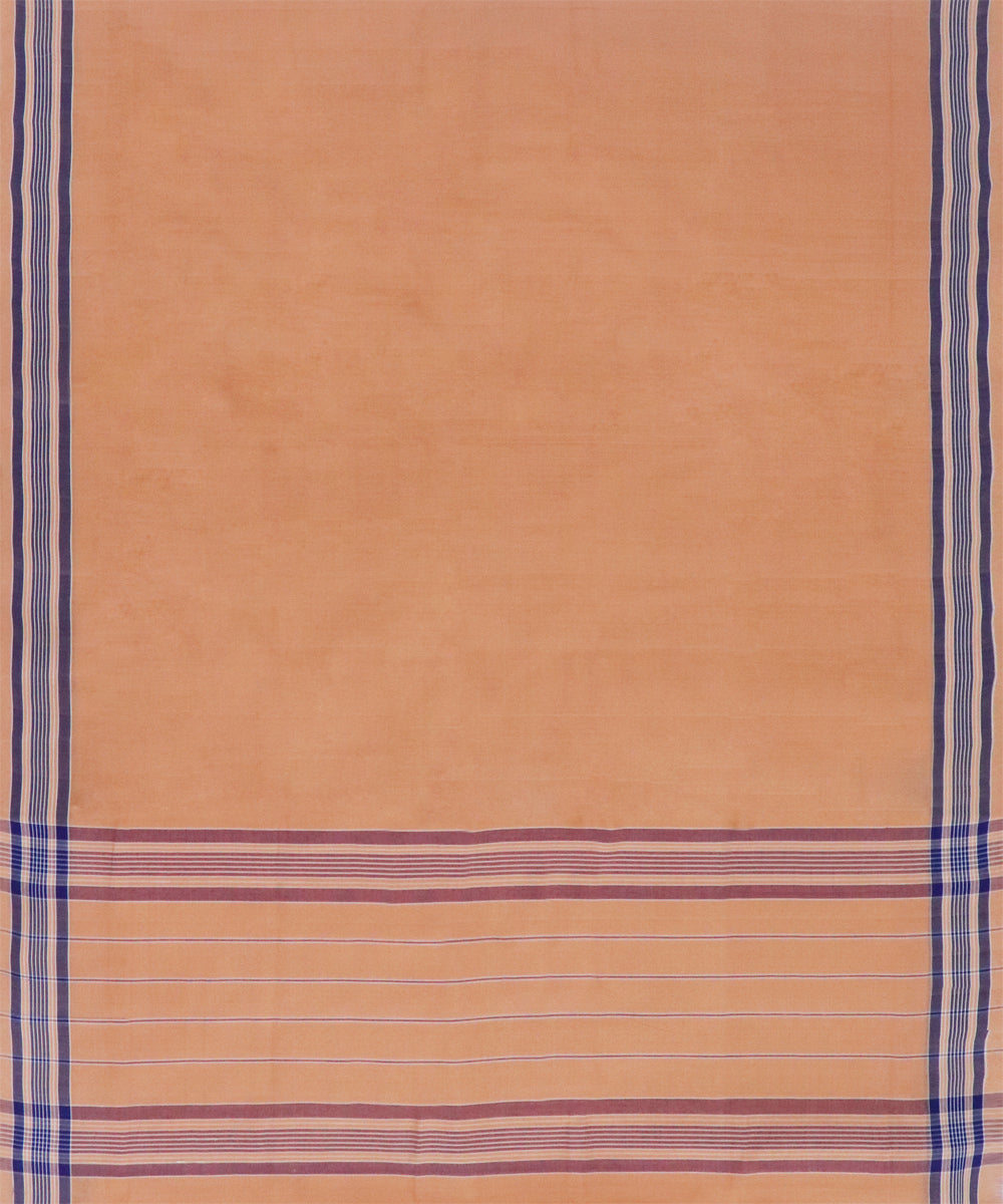Pink purple cotton handwoven angara saree
