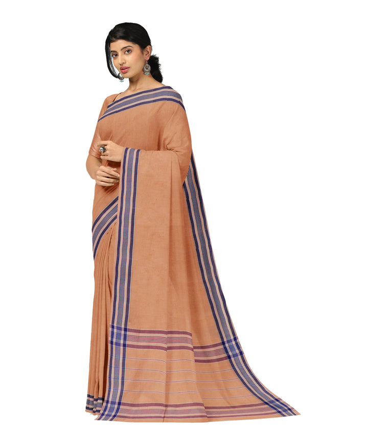 Pink purple cotton handwoven angara saree