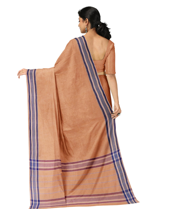 Pink purple cotton handwoven angara saree