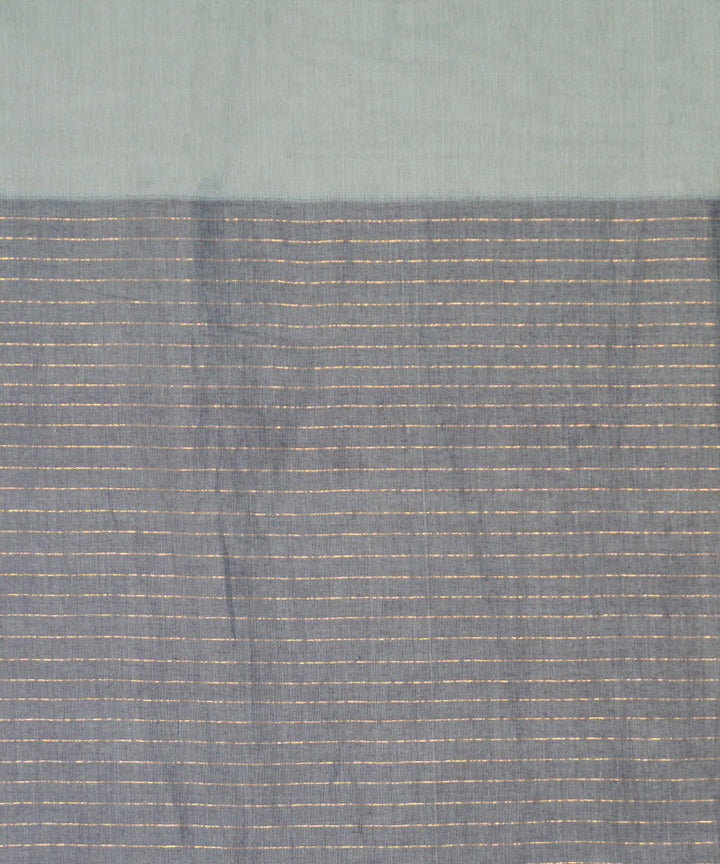 Light grey cotton jamdani handloom saree
