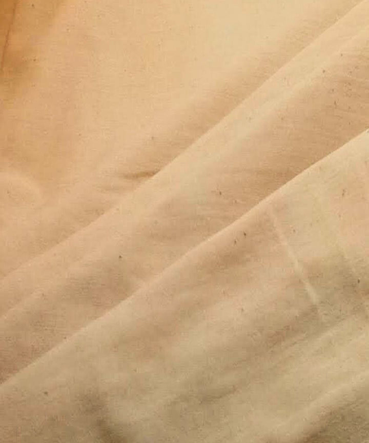 Beige cotton handwoven fabric