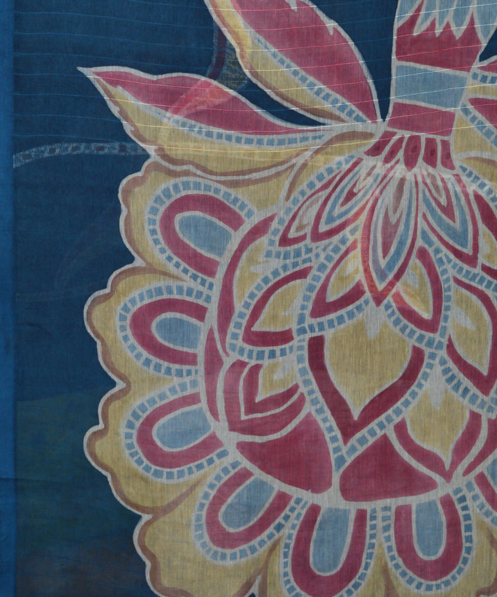Indigo cotton handloom saree