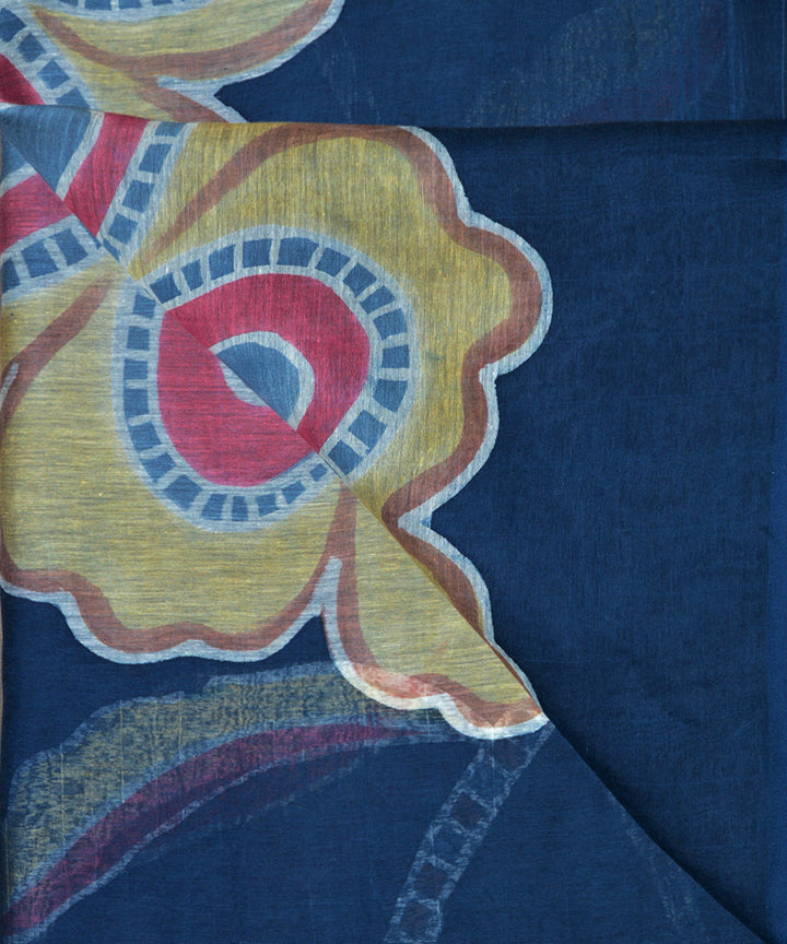 Indigo cotton handloom saree