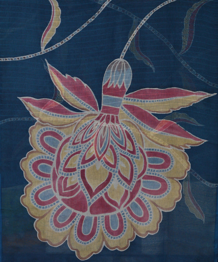 Indigo cotton handloom saree