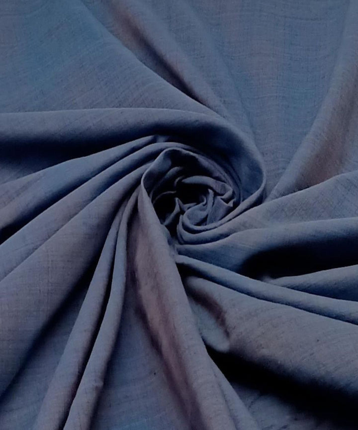 Tones of blue handwoven cotton fabric