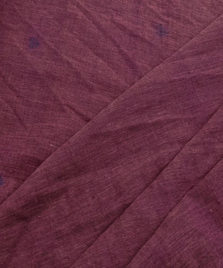 Purple blue buti handwoven cotton jamdani fabric