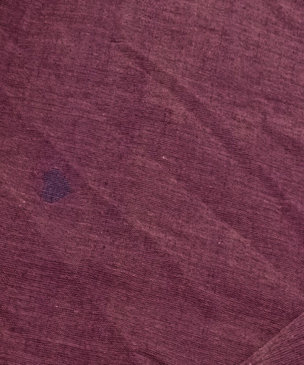 Purple blue buti handwoven cotton jamdani fabric