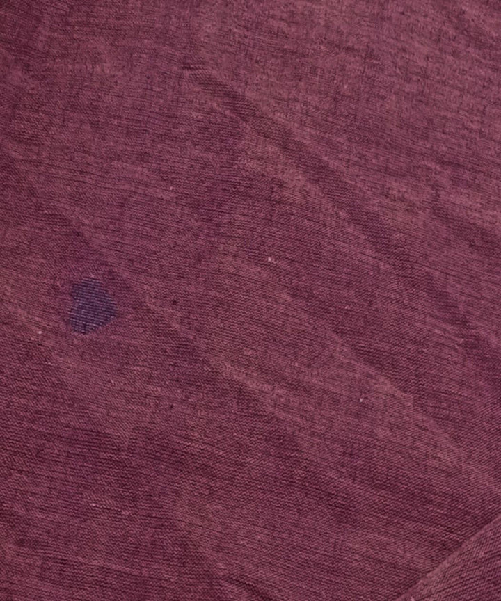 Purple blue buti handwoven cotton jamdani fabric