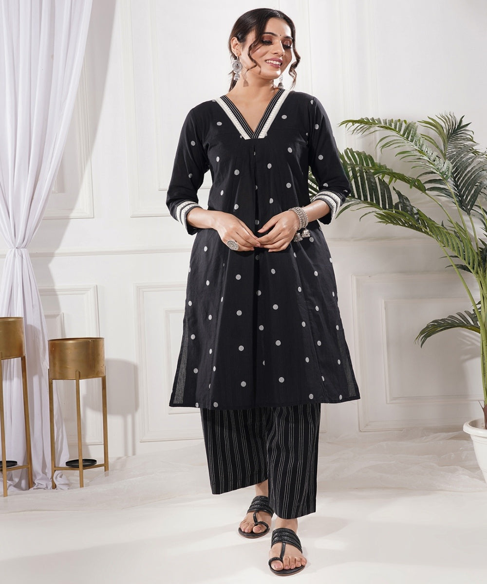 Chakori black cotton kurta set