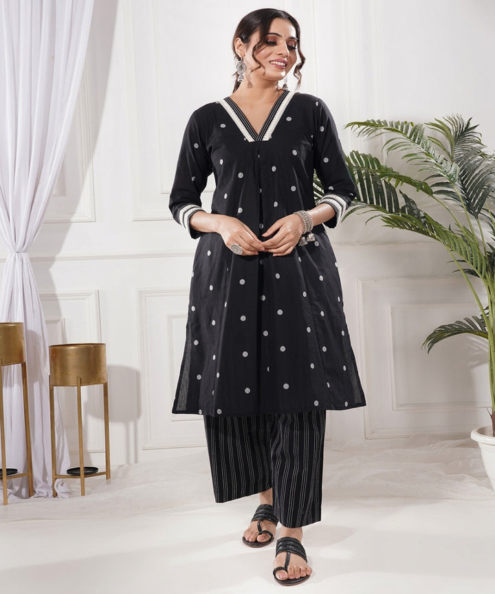 Chakori black cotton kurta set