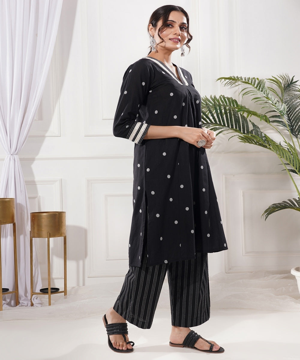 Chakori black cotton kurta set