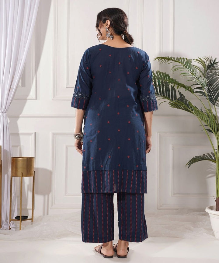 Neelam blue cotton kurta set