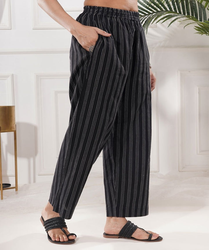 Noor black cotton palazzo